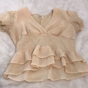 BEIGE BLOUSE (L)